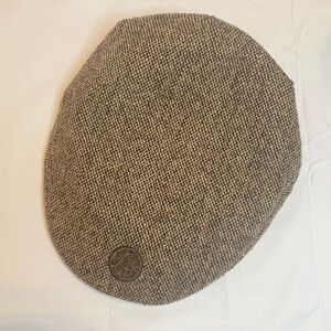 Brown Tweed and Wool Flat Cap  Size M